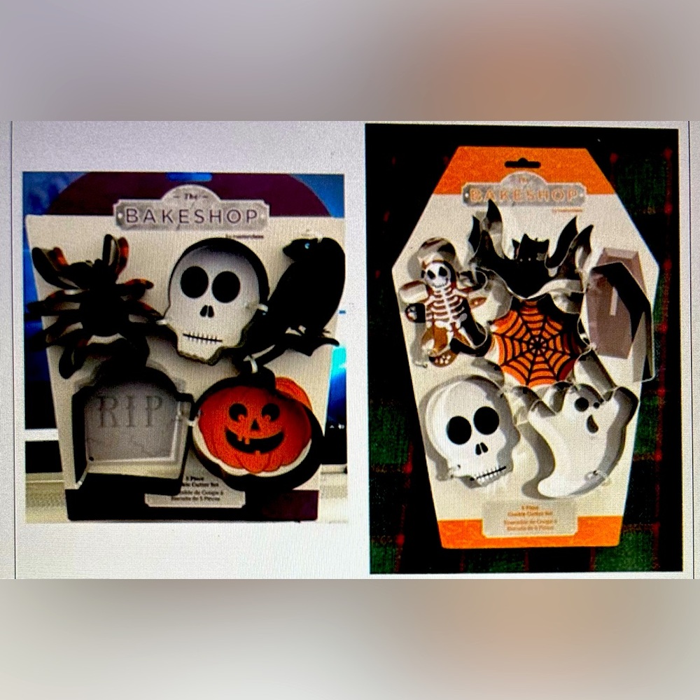 Master Class Halloween 2 Sets 11 Cookie Cutters Bat Skeleton Web Ghost Skull NEW